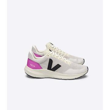 Veja MARLIN V-KNIT Men's Running Shoes Beige/Purple | CA 143MQZ